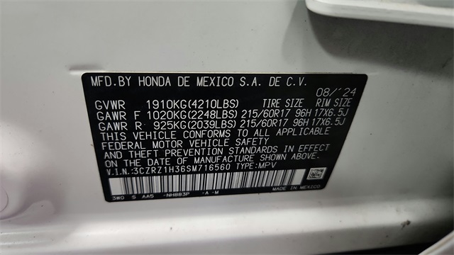 2025 Honda HR-V LX FWD 2025 Honda HR-V LX FWD