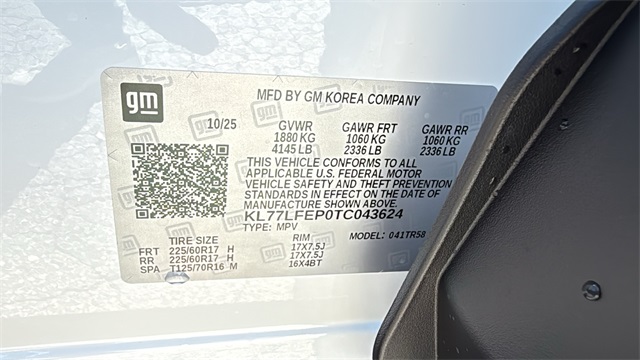 new 2026 Chevrolet Trax car, priced at $24,385