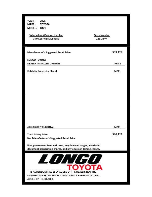 new 2025 Toyota RAV4 car, priced at $32,902