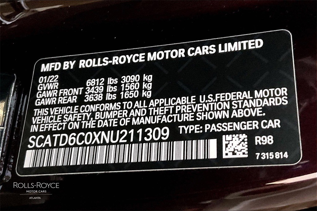 2022 -Select- Rolls-Royce Ghost Black Badge AWD Sedan