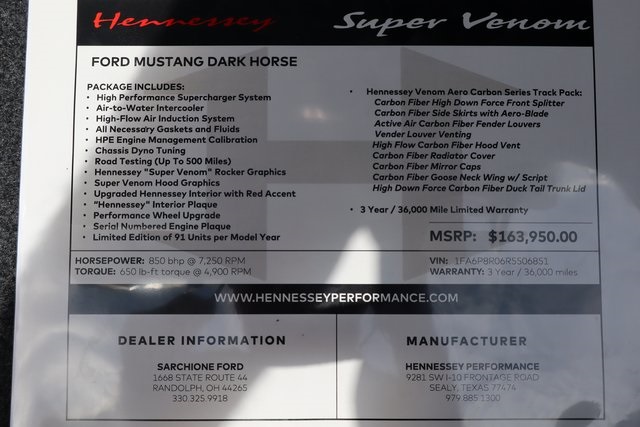 used 2024 Ford Mustang car, priced at $140,800