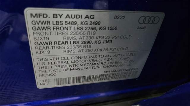 2022 Audi Q5 45 S line Premium quattro 2022 Audi Q5 45 S line Premium quattro