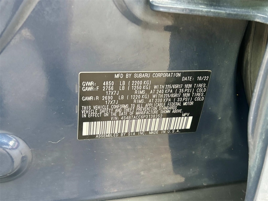 2023 Cosmic Blue Pearl Subaru Outback Premium AWD SUV