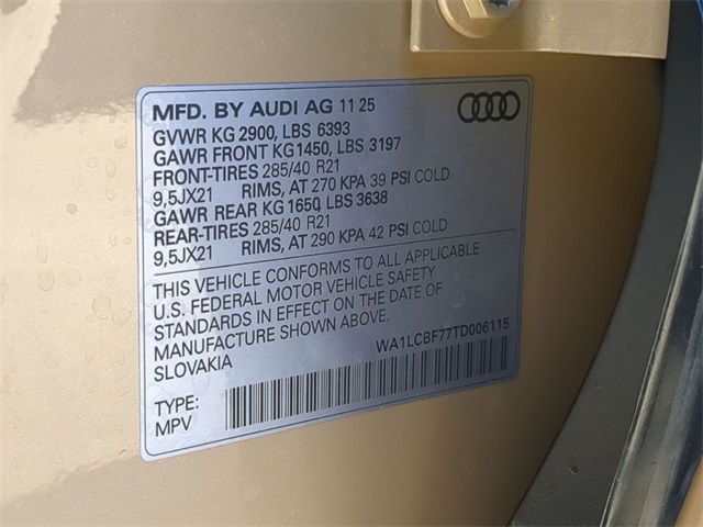 new 2026 Audi Q7 car, priced at $68,045