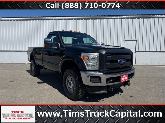 2014 Green Ford Super Duty F-250 SRW XL Truck