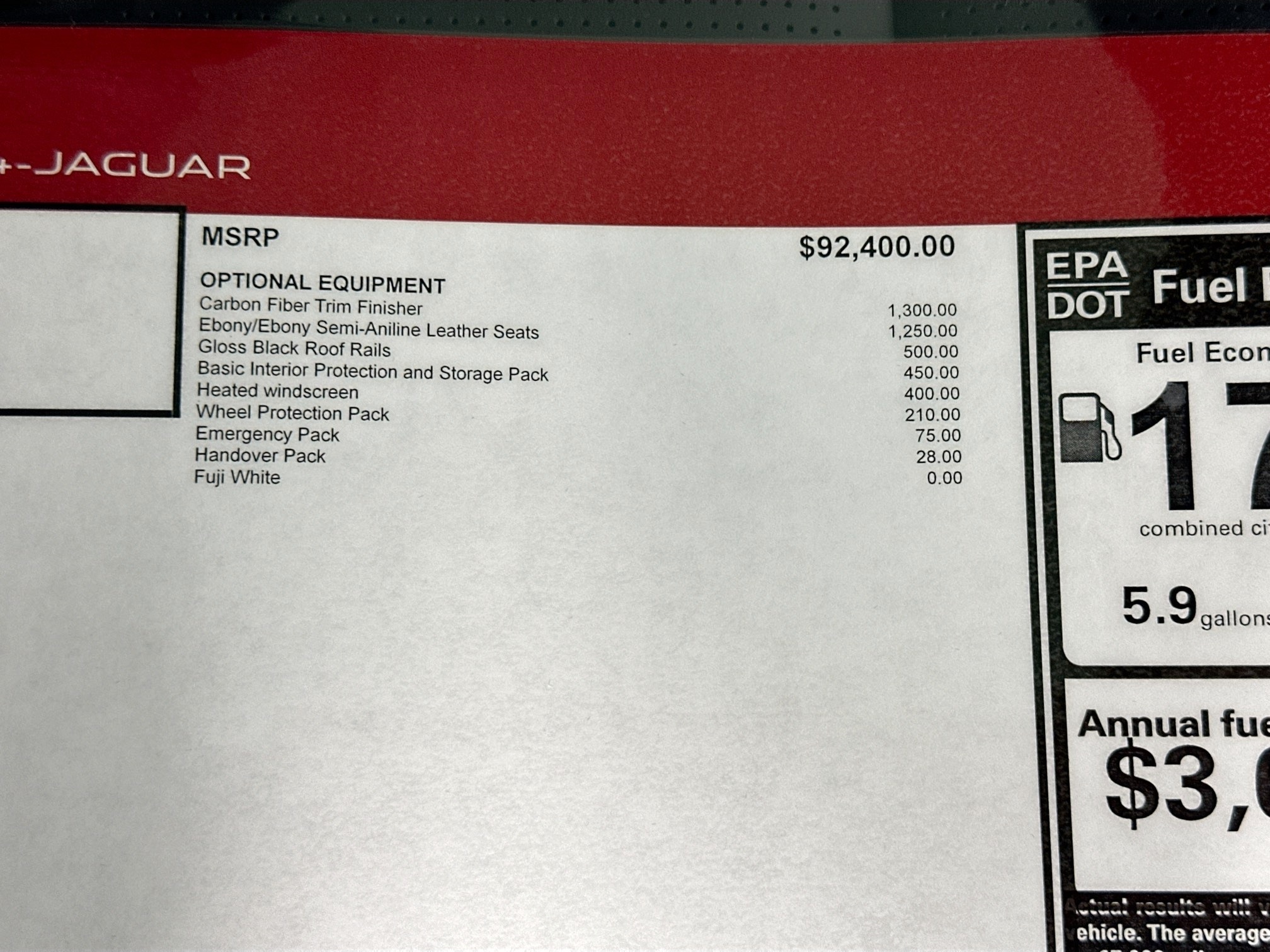 new 2026 Jaguar F-PACE car, priced at $97,988