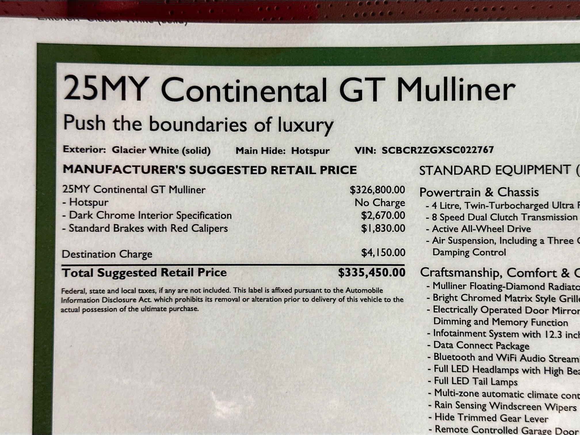 new 2025 Bentley Continental GT car