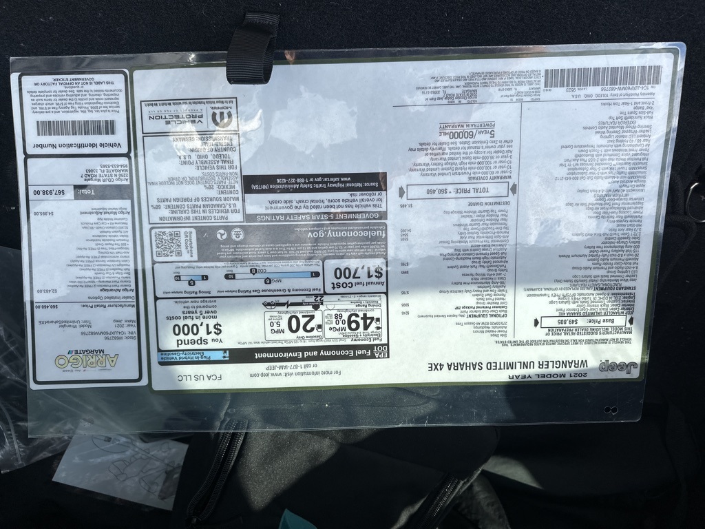 2021 Black Clearcoat Jeep Wrangler Unlimited Sahara 4xe 4X4 SUV
