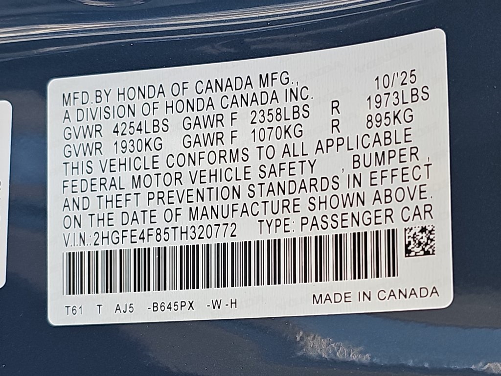 New 2026 Honda Civic Hybrid Sedan