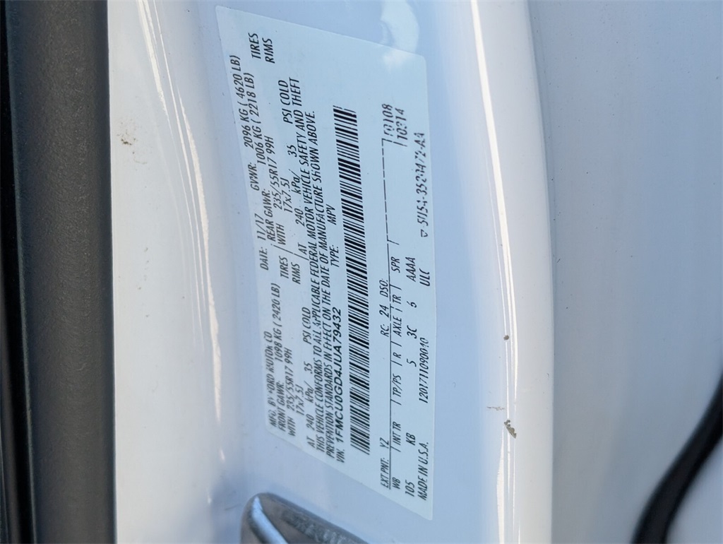 used 2018 Ford Escape car, priced at $5,999