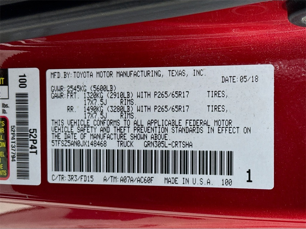 Photo of 2018 Toyota Tacoma TRD Sport in Myrtle Beach, SC - 30,  2018 Toyota Tacoma TRD Sport:3881Y