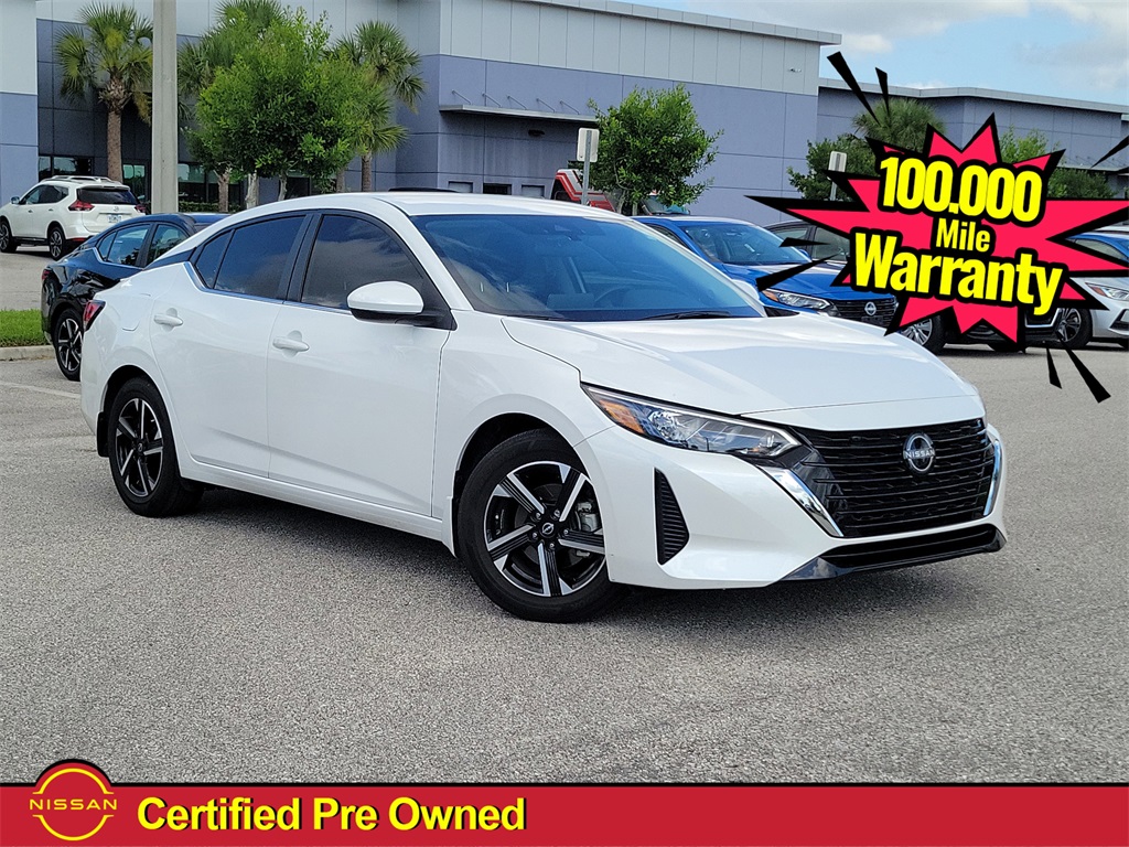 2024 Aspen White Tricoat Nissan Sentra SV FWD Sedan