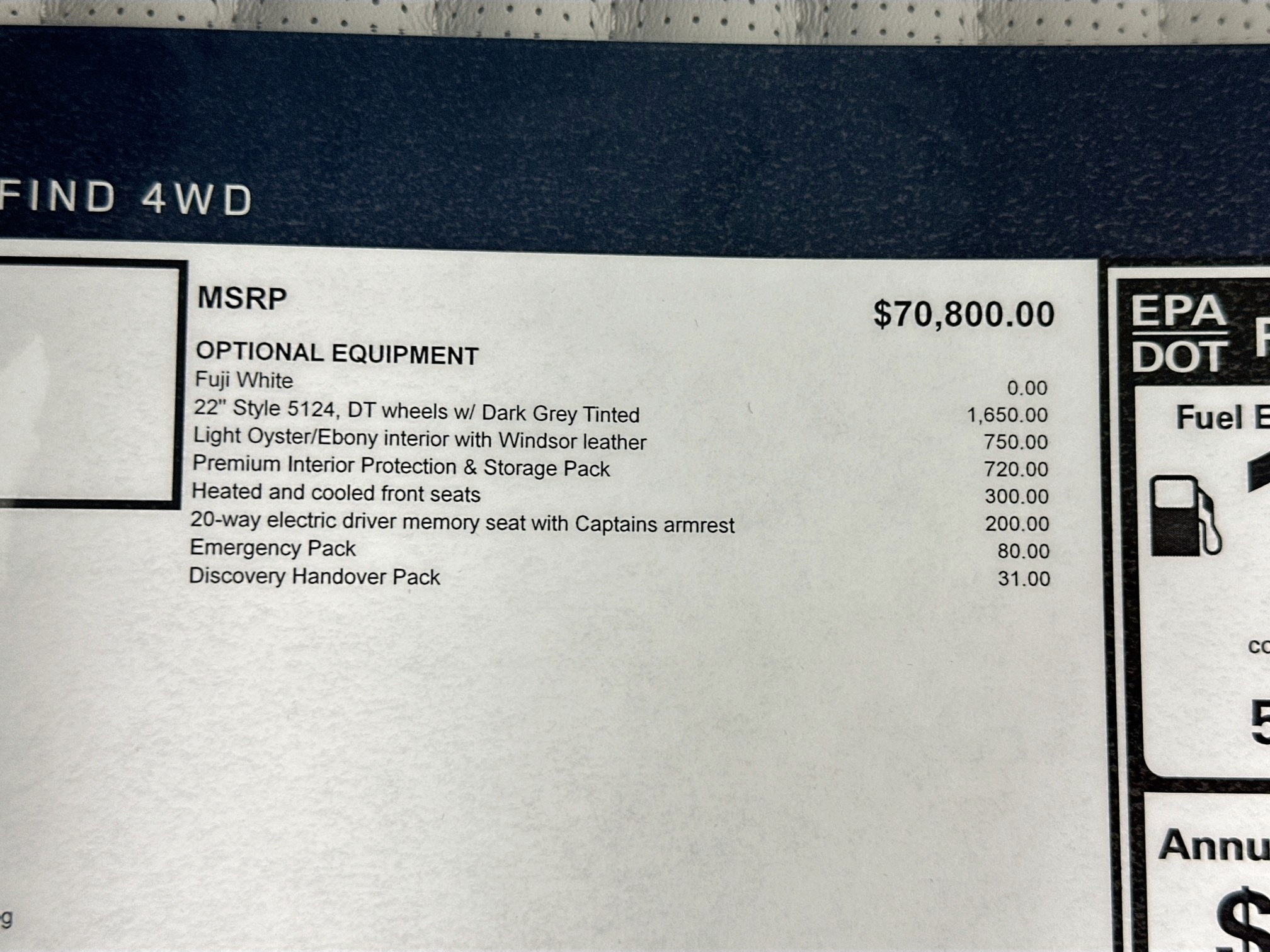 new 2026 Land Rover Discovery car, priced at $76,381