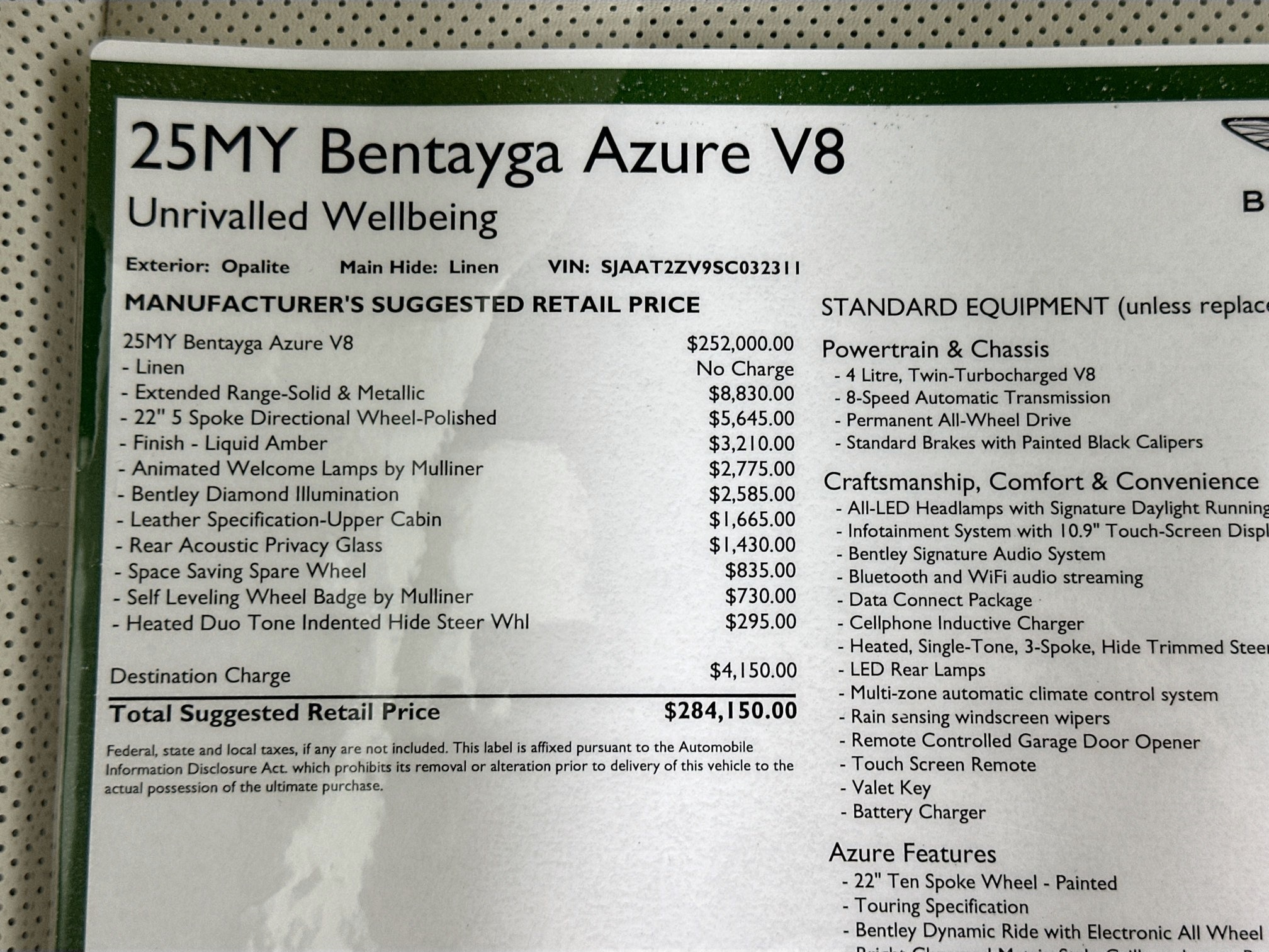 new 2025 Bentley Bentayga car