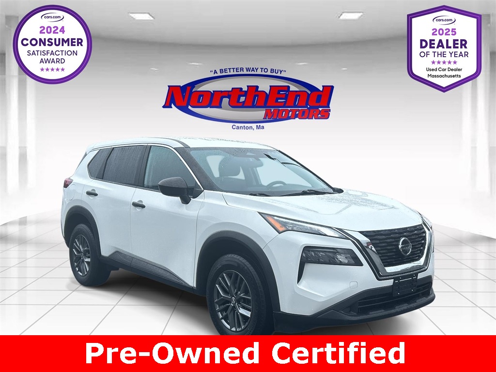 2021 Glacier White Nissan Rogue S AWD SUV