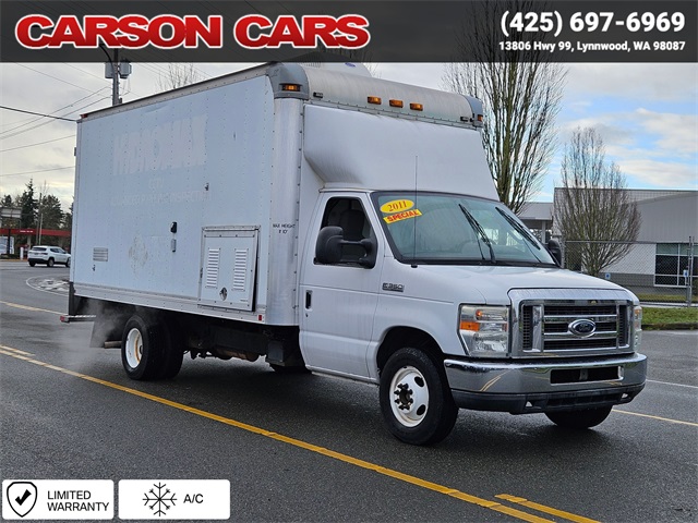 2011 White Ford E-150 for Sale In Lynnwood WA - Everett WA - Seattle WA at Carson Cars Stock 36064 VIN 1FDWE3FSB0A35516