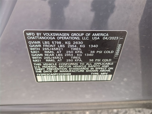 used 2023 Volkswagen Atlas Cross Sport car, priced at $33,911