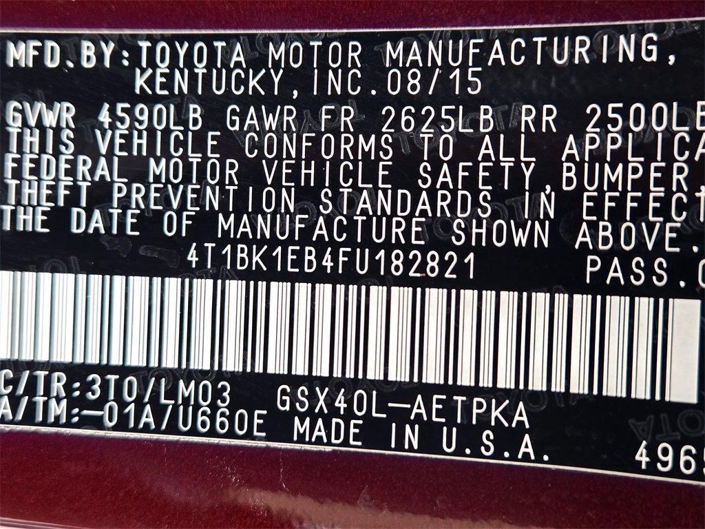 Used 2015 Toyota Avalon Sedan