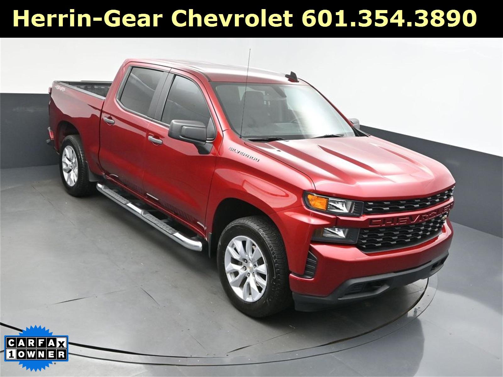2021 Cherry Red Tintcoat Chevrolet Silverado 1500 Custom Truck