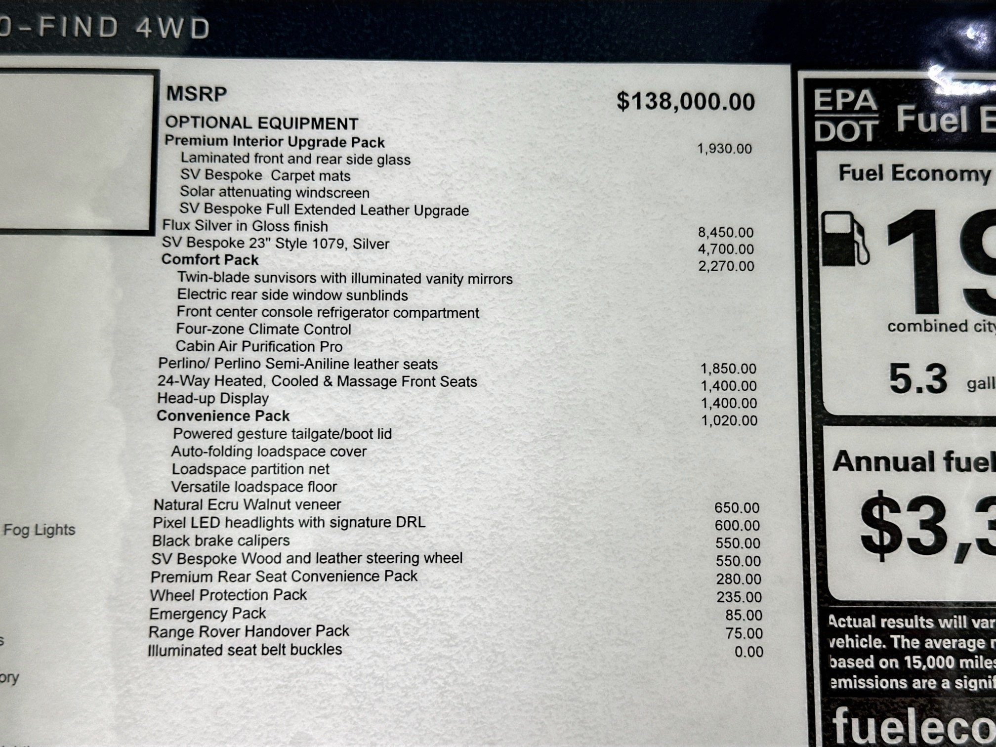 new 2026 Land Rover Range Rover car, priced at $166,195
