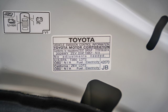 new 2026 Toyota bZ car, priced at $38,938