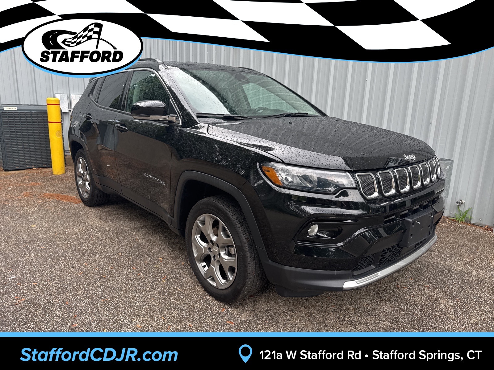2022 Diamond Black Crystal Pearlcoat Jeep Compass Limited SUV