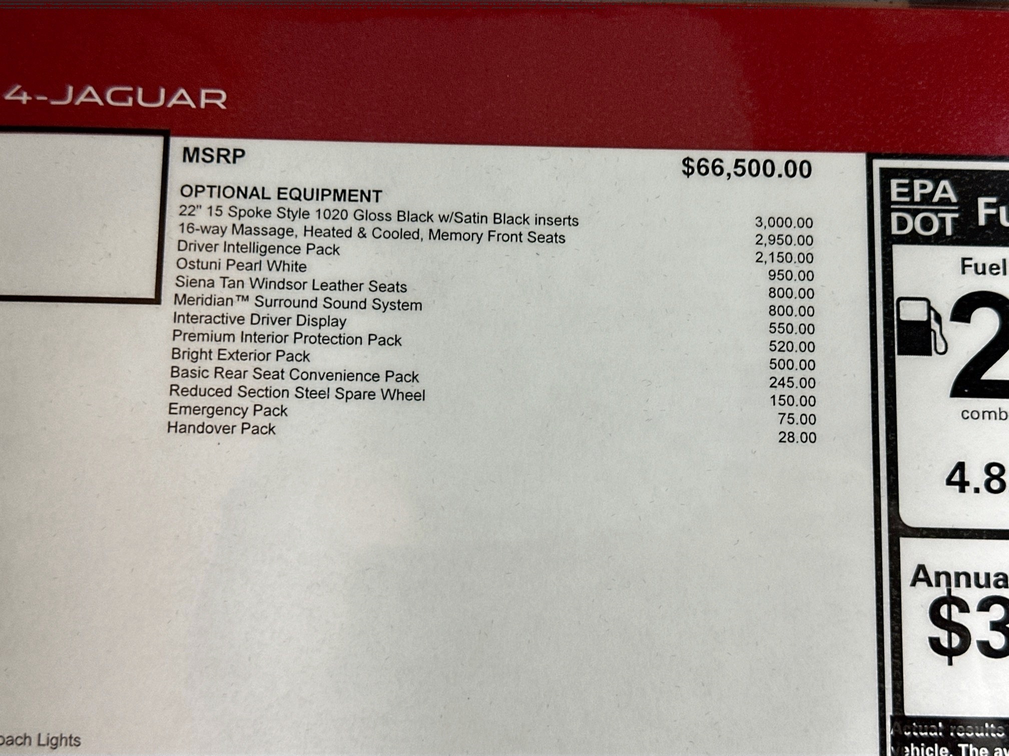 new 2025 Jaguar F-PACE car, priced at $80,593