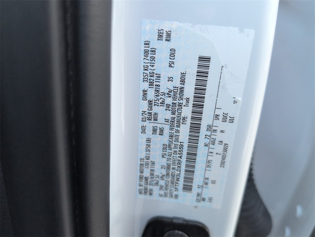 used 2024 Ford F-150 car, priced at $35,998