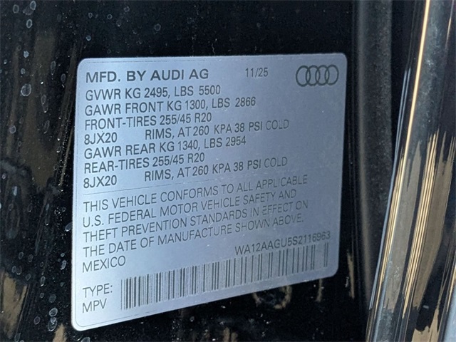 new 2025 Audi Q5 car, priced at $59,525