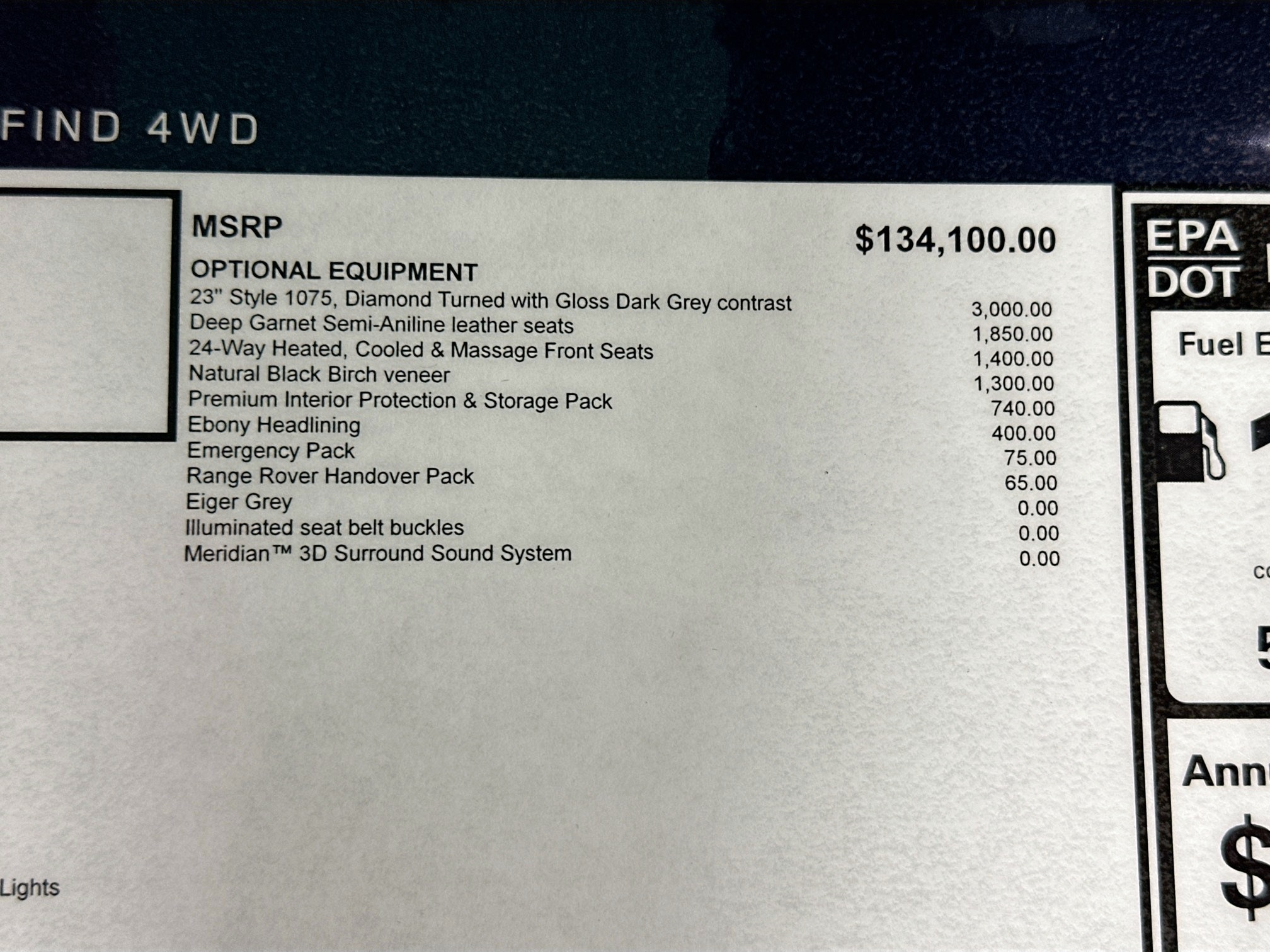 new 2025 Land Rover Range Rover car, priced at $145,080