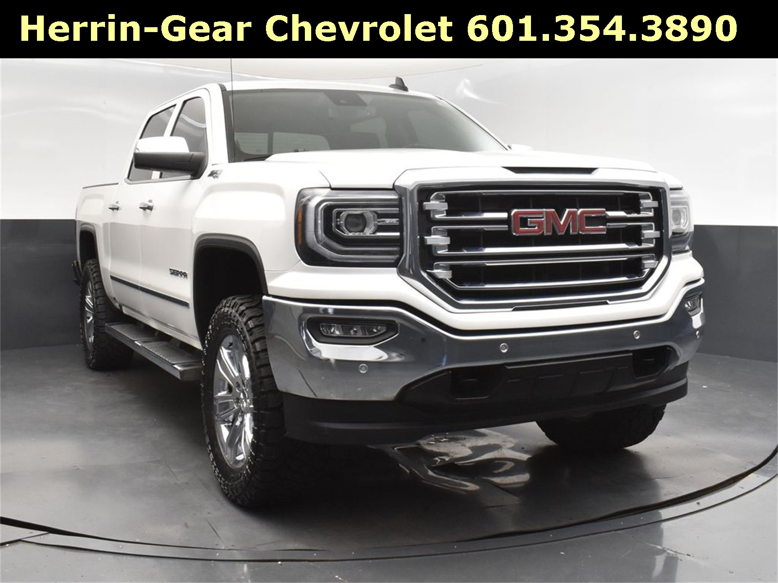 2018 White Frost Tricoat GMC Sierra 1500 SLT 4X4 Truck