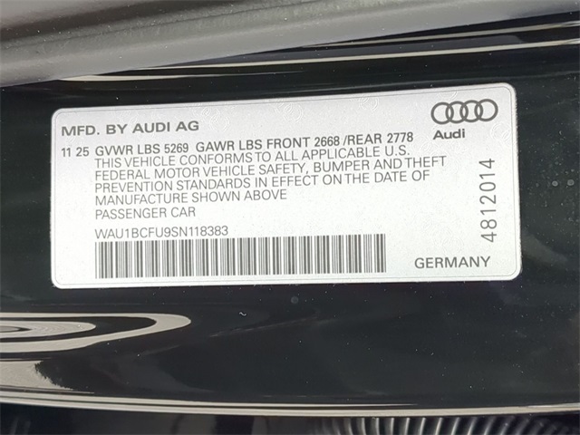 new 2025 Audi A5 car, priced at $52,100