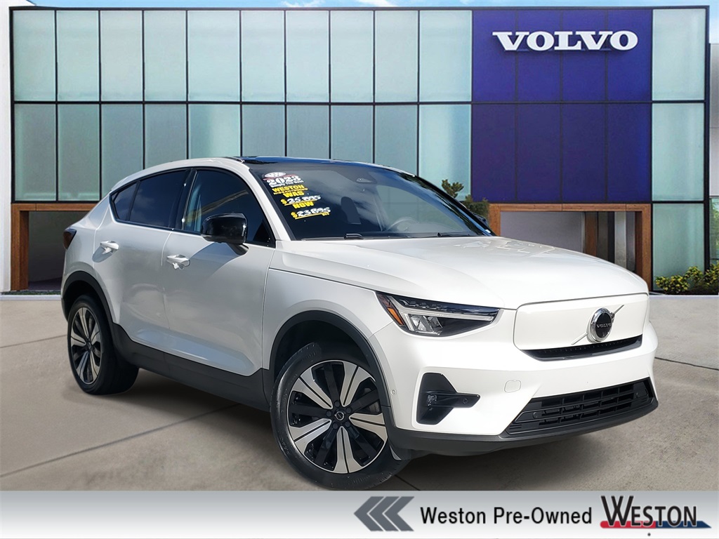used 2023 Volvo C40 Recharge Pure Electric car, priced at $23,895