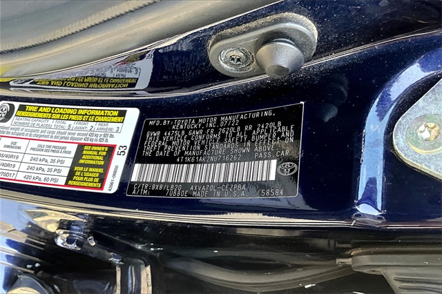 2022 Blue Toyota Camry XSE FWD Sedan
