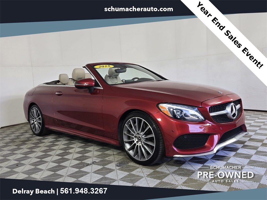 used 2018 Mercedes-Benz C-Class car, priced at $24,900