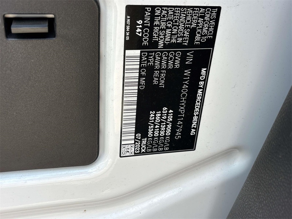2023 Arctic White Mercedes-Benz Sprinter Cargo Van Cargo 170 WB RWD Van