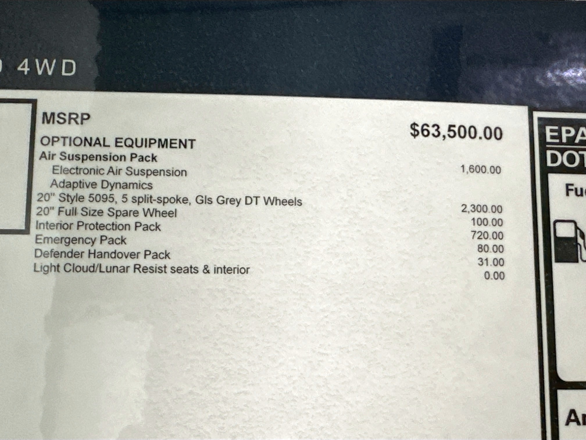 new 2026 Land Rover Defender 110 car, priced at $70,181