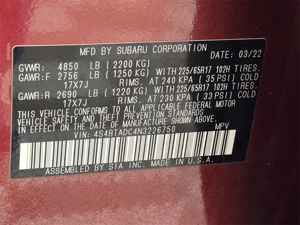 used 2022 Subaru Outback car, priced at $20,888