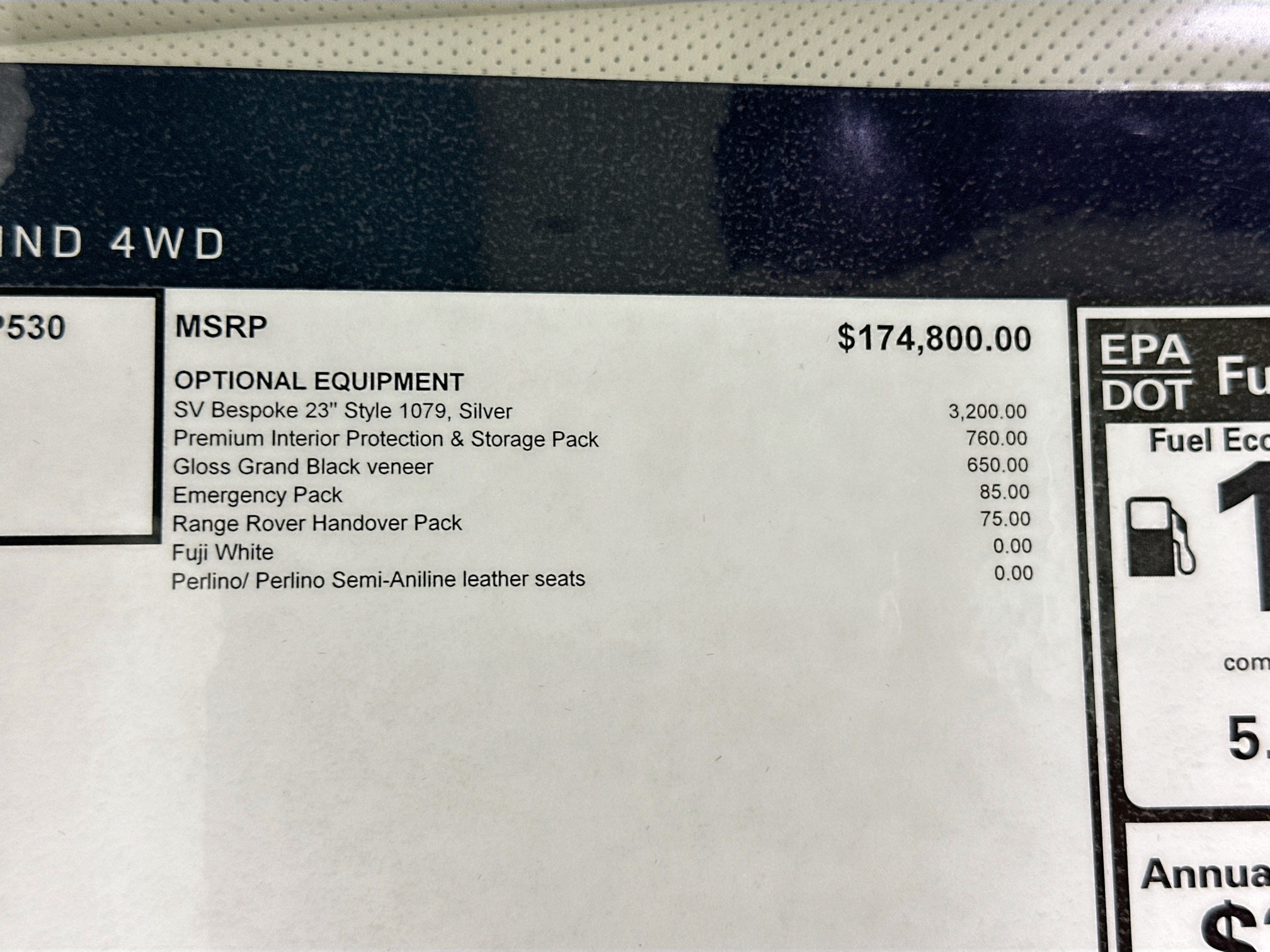 new 2026 Land Rover Range Rover car, priced at $181,720