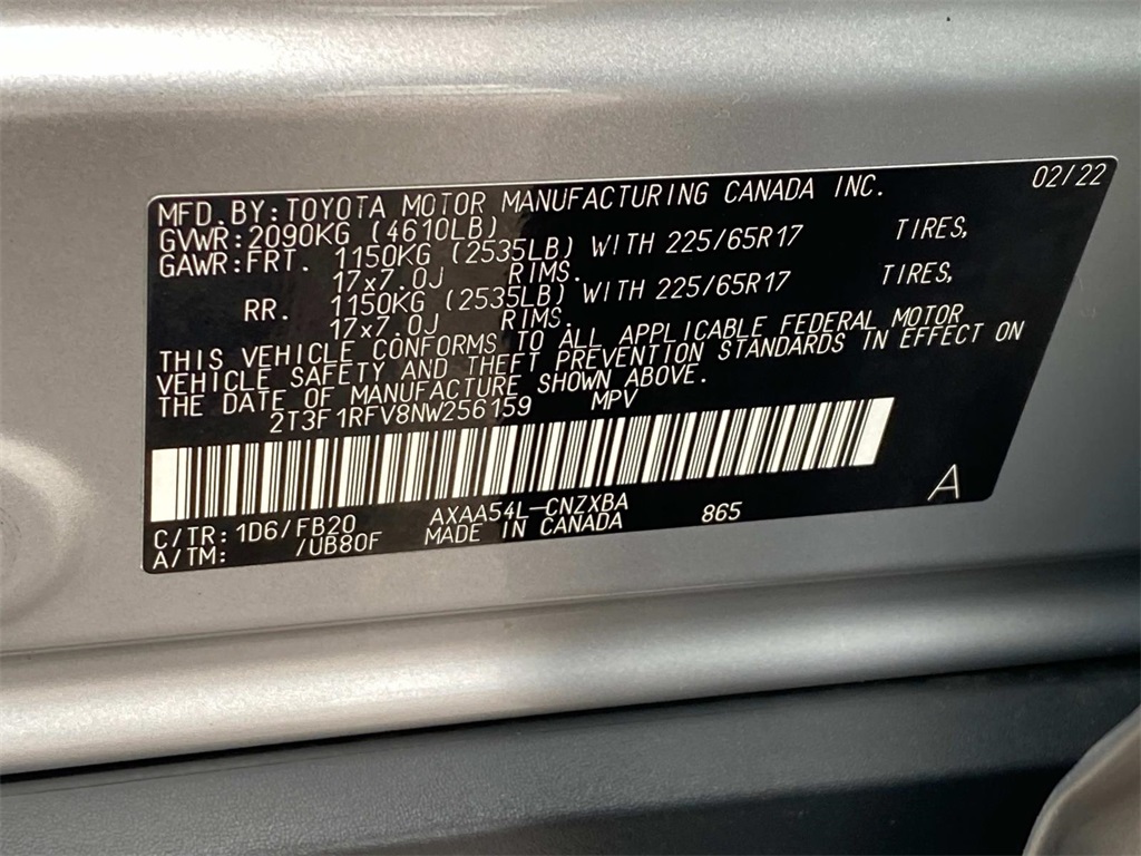 2022 Silver Sky Metallic Toyota RAV4 LE AWD SUV