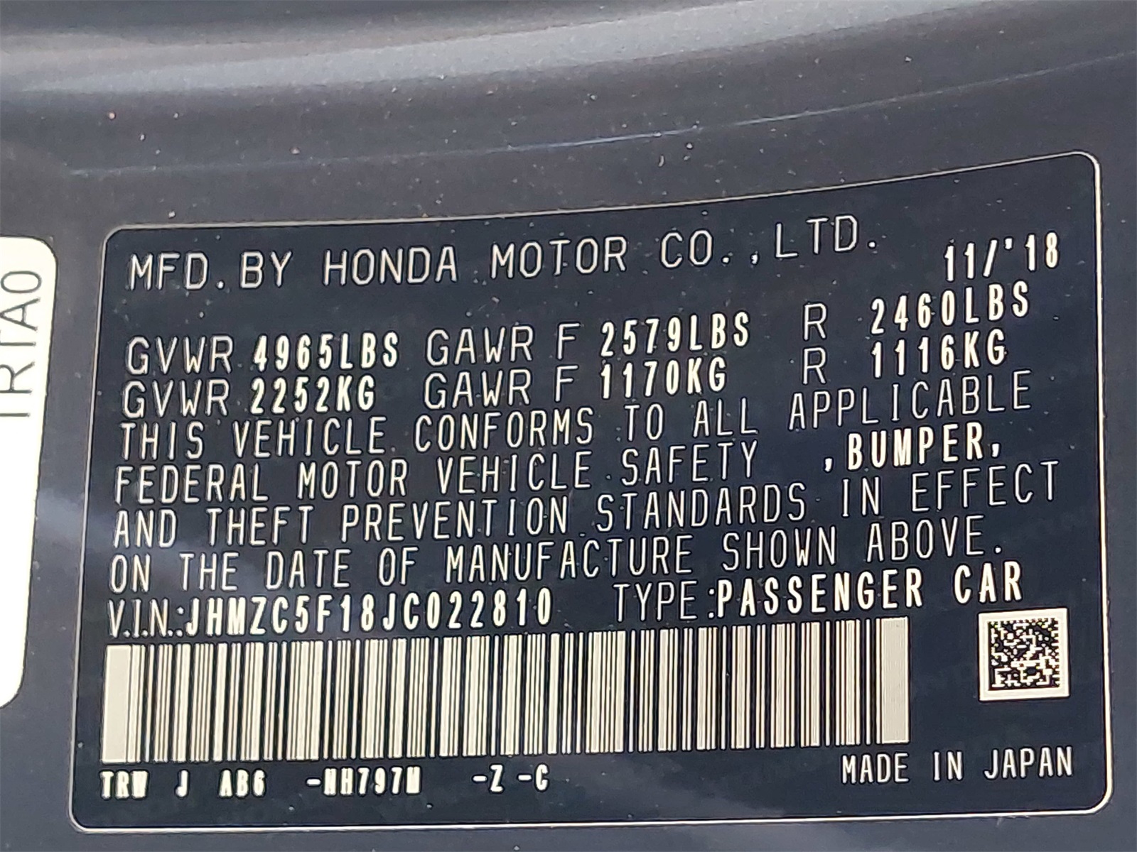 used 2018 Honda Clarity Plug-In Hybrid for Sale in Santa Monica