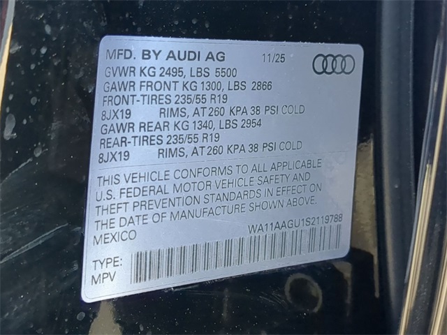 new 2025 Audi Q5 car, priced at $56,325