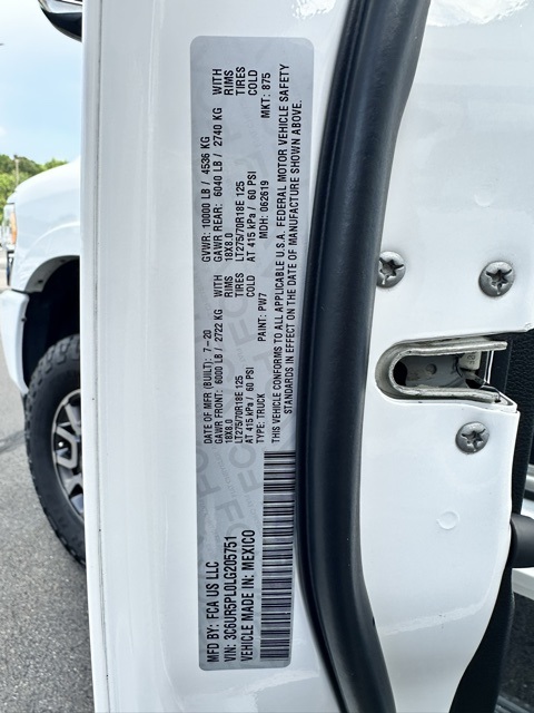2020 Bright White Clearcoat Ram 2500 Laramie Longhorn 4X4 Truck