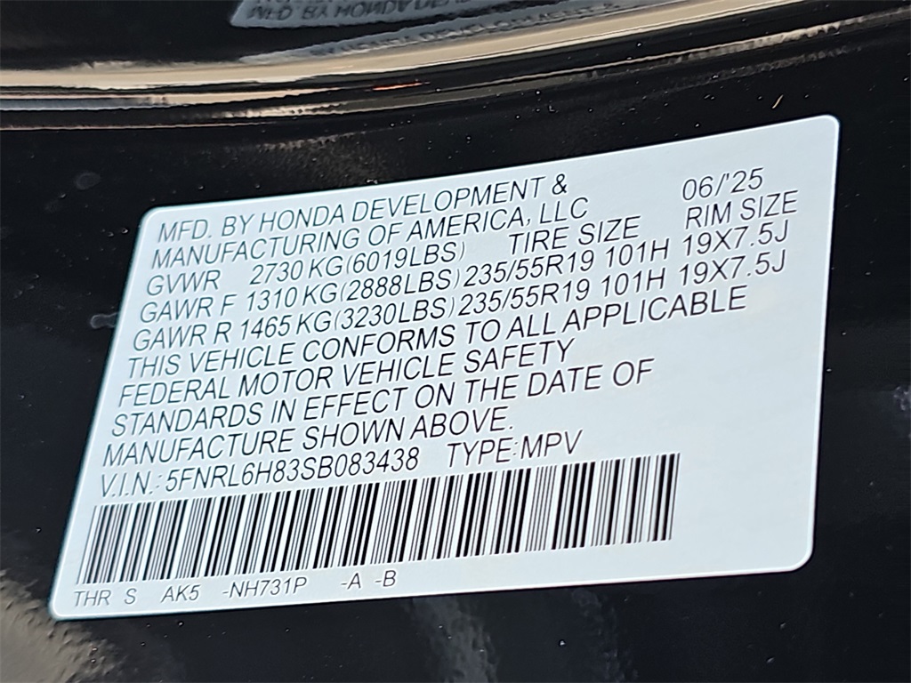 New 2025 Honda Odyssey Van