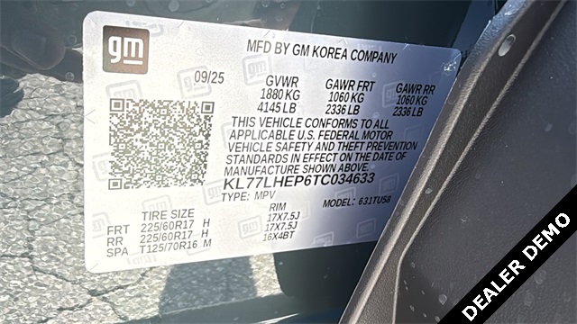 new 2026 Chevrolet Trax car, priced at $24,495