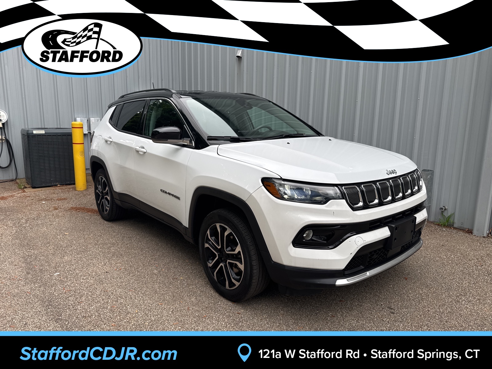 2022 Bright White Clearcoat Jeep Compass Limited 4X4 SUV
