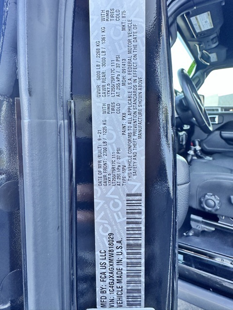 2021 Black Clearcoat Jeep Wrangler Willys 4X4 SUV