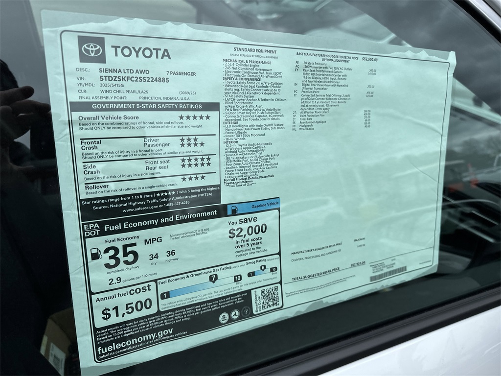 New 2025 Toyota Sienna Van