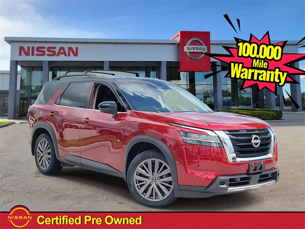 2024 Scarlet Ember Tintcoat/Super Black Nissan Pathfinder SL SUV