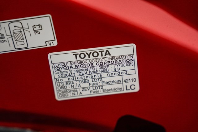 new 2026 Toyota bZ car, priced at $42,818